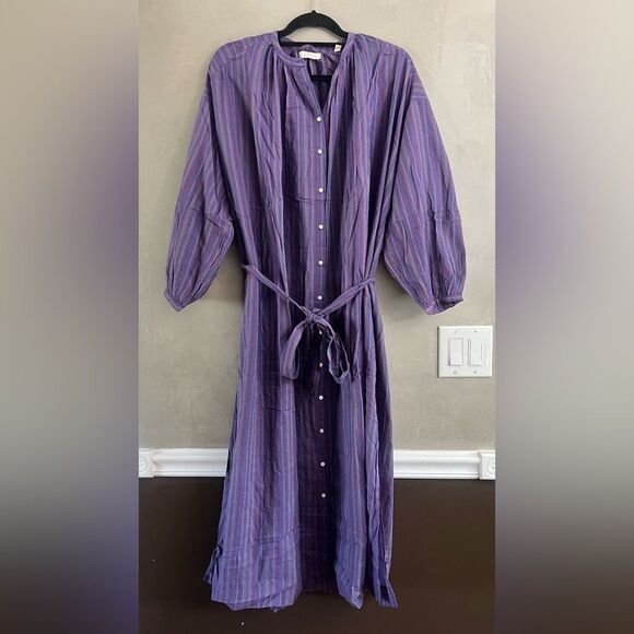 Doen Joan Dress Purple Isla Stripe - Picture 2 of 10
